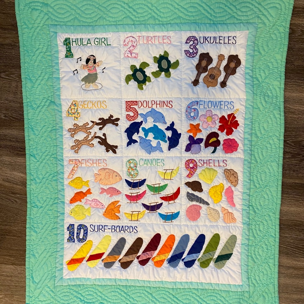 Hawaiian baby quilt